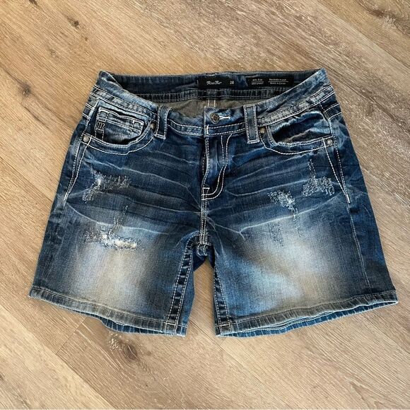Miss Me Denim Jean Shorts Size 28 Mid Rise Easy Short - Picture 2 of 12